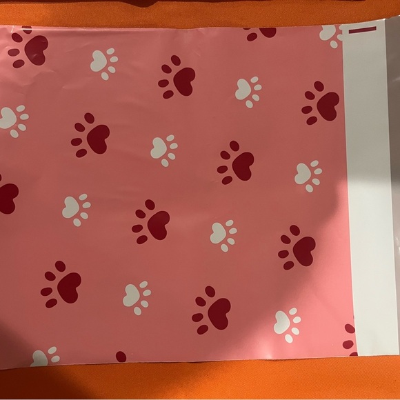 Pink Paw Print poly mailers 10” X 13” - Picture 4 of 4